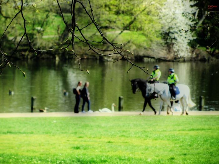 ndt^ Saim21Apr18 Officers on Horse by the Lake 21 April 2018 (2)